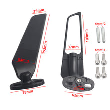 Load image into Gallery viewer, 2x Wind Swivel Wing Rearview Side Mirror For Kawasaki Ninja 250 300 400 650 ZX6R no