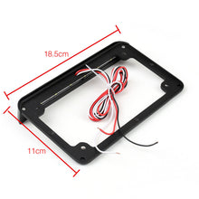 Load image into Gallery viewer, Black Motorcycle License Number Plate Frame Holder Bracket LED Brake Light