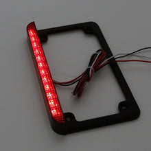 Load image into Gallery viewer, Black Motorcycle License Number Plate Frame Holder Bracket LED Brake Light