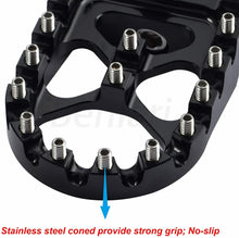 Load image into Gallery viewer, Wide Foot Peg MX Style for Harley Dyna Sportster Iron 883 Fatboy Bobber Black