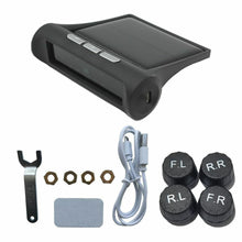 Load image into Gallery viewer, Solar Wireless TPMS LCD Car Tire Pressure Monitoring System +4 External Sensors