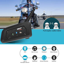 Load image into Gallery viewer, EJEAS V6 Pro 1200m Motorcycle Bluetooth Helmet Intercom CSR 2.4GHz FM 6 Riders
