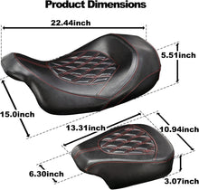 Load image into Gallery viewer, Orange Stitching Driver Passenger Seat Fit For Harley CVO Touring Electra Street Glide 09-22 20