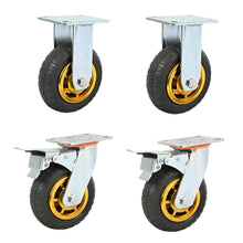 Load image into Gallery viewer, 4pcs 4 Inch 100mm Silent Heavy Duty Rubber Swivel Caster Wheels