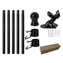 Load image into Gallery viewer, 1.9m 5-Section Telescopic Flagpole Kit with 2-Angle Mount