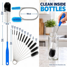 Load image into Gallery viewer, 12-Piece Bottle &amp; Tube Cleaning Brush Set with Flexible Double-Ended Brush – detail 6