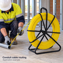 Load image into Gallery viewer, 130m x 6mm Cable Pulling Rod Duct Rodder with Reel &amp; Stand – detail 7