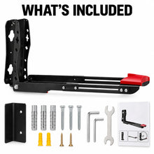 Load image into Gallery viewer, Foldable Wall Mounted Bike Rack 180° Swivel Bicycle Storage Holder 24-29" 30kg