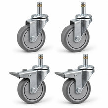 Load image into Gallery viewer, 3-Inch TPR Silent Swivel Stem Castor Wheels – 50kg Capacity