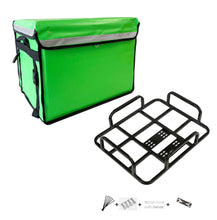 Load image into Gallery viewer, Green 62L Food Delivery Bag Rear Rack For Motorcycle Bike Food Delivery Drivers
