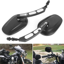 Load image into Gallery viewer, Black Motorcycle Side Mirrors For Harley Sportster Chopper Bobber Cruiser Custom
