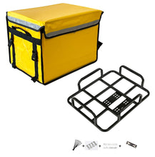 Load image into Gallery viewer, YELLOW 80L Food Delivery Bag Rear Rack For Motorcycle Bike Food Delivery Drivers
