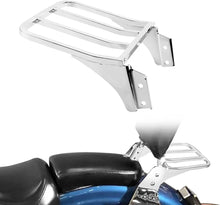 Load image into Gallery viewer, Chrome Rear Sissy Bar Backrest Luggage Rack For Harley Sportster Softail Dyna
