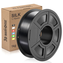 Load image into Gallery viewer, Silk PLA+ 3D Filament 1.75mm Black 1KG/Roll
