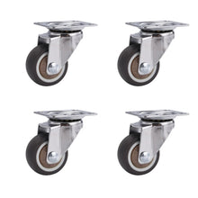Load image into Gallery viewer, 4Pcs 3 in TPR Mute Heavy Duty Furniture Swivel Caster Wheels
