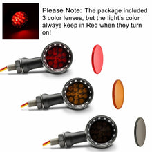 Load image into Gallery viewer, Motorcycle Motorbike Black Turn Signal Blinker Light Red Bullet Indicator 10mm
