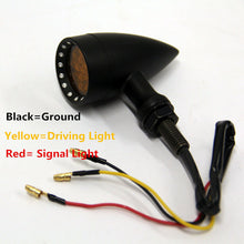 Load image into Gallery viewer, Motorcycle Motorbike Black Turn Signal Blinker Light Red Bullet Indicator 10mm
