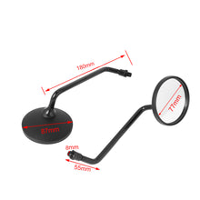 Load image into Gallery viewer, Pair 10mm Long Stem Chrome Motorcycle Round Rear View Side Mirrors
