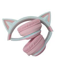 Load image into Gallery viewer, Fingertime Bluetooth Wireless Headphones with Microphone Cat Ear Headphones for Girls
