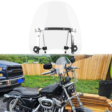 Load image into Gallery viewer, 18&quot;x16&quot; Motorcycle Windshield Windscreen For Harley Davidson Sportster 883 1200
