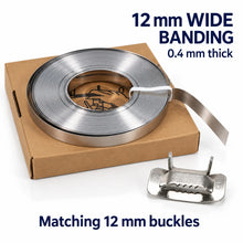 Load image into Gallery viewer, 304 Stainless Steel Banding Roll 12mm x 0.4mm