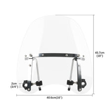 Load image into Gallery viewer, 18&quot;x16&quot; Motorcycle Windshield Windscreen For Harley Davidson Sportster 883 1200
