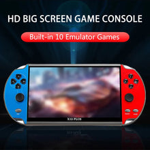 Load image into Gallery viewer, X12 Plus 7 Inch Handheld Game Console HD Screen Built-in 10000 Retro Games
