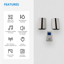 Load image into Gallery viewer, D3333 Waterproof Plug-in Receiver Long Range Wireless Doorbell
