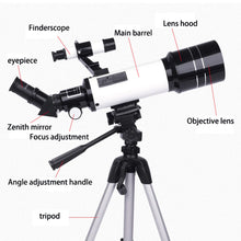 Load image into Gallery viewer, HD 70mm Aperture 400mm Focal Astronomical Refracting Telescope
