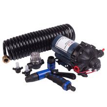 Load image into Gallery viewer, DC 12V 20LPM 70PSI deck wash mini bike car wash water pump kit
