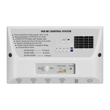 Load image into Gallery viewer, YH1006 12W Solar panel 4 LED bulbs Portable Solar Power Lighting Kit
