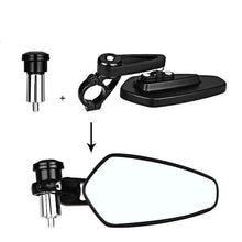 Load image into Gallery viewer, 7/8&quot; 22mm Motorcycle Rear View Mirrors Aluminum Bar End Mirror Motorbike
