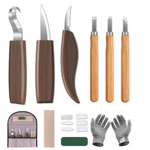 Load image into Gallery viewer, Wood Carving Chisel Cutter Kit Woodworking Whittling Cutter Gouges Tools
