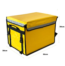 Load image into Gallery viewer, YELLOW 80L Food Delivery Bag Rear Rack For Motorcycle Bike Food Delivery Drivers
