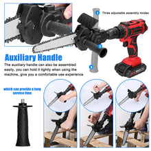 Load image into Gallery viewer, 6 Inch Electric Drill Modified To Electric Chainsaw Woodworking Cutting Tool
