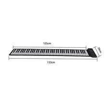 Load image into Gallery viewer, Roll Up Piano 88 Keys Hand-rolling Portable waterproof Silicone Piano for kids
