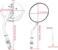 Load image into Gallery viewer, Motorcycle Round Black Rear View Side Mirrors for Harley Touring Cruiser Bobber
