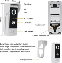 Load image into Gallery viewer, 7 Inch Wifi Video Intercom Waterproof Doorbell Camera Tyua APP
