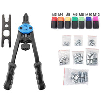 Load image into Gallery viewer, 70 pcs Manual Riveter Gun Riveting Machine Nut Tool M3-M12
