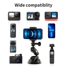 Load image into Gallery viewer, TELESIN Car Phone Holder Suction Cup 360° Adjustable 1/4 Adapter For GoPro
