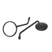 Load image into Gallery viewer, Pair 10mm Long Stem Chrome Motorcycle Round Rear View Side Mirrors
