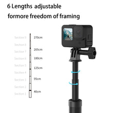 Load image into Gallery viewer, TELESIN 2.7M Ultra Long Monopod Carbon Fiber Selfie Stick For GoPro Hero
