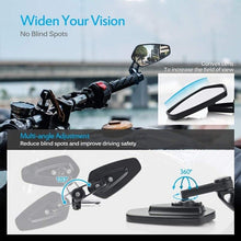 Load image into Gallery viewer, 7/8&quot; 22mm Motorcycle Rear View Mirrors Aluminum Bar End Mirror Motorbike
