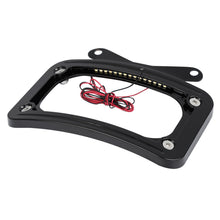 Load image into Gallery viewer, Curved License Number Plate Frame Mount LED Light Fits For Harley Road Street
