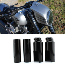 Load image into Gallery viewer, Complete Upper Lower Fork Cover Tube Caps Black For Harley for Dyna 2006-2017
