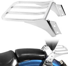 Load image into Gallery viewer, Chrome Rear Sissy Bar Backrest Luggage Rack For Harley Sportster Softail Dyna
