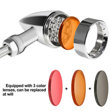 Load image into Gallery viewer, 2pcs Motorcycle Bullet LED Turn Signal Indicator Amber Light For Harley/Chopper
