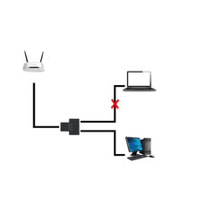 Load image into Gallery viewer, 2 x RJ45 Ethernet LAN Network Y Splitter Double Adapter Cable Connector CAT5/6/7
