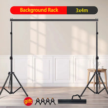 Load image into Gallery viewer, 3 x4m Extra rough Photo Backdrop Stand Kit Telescopic Rod Bracket