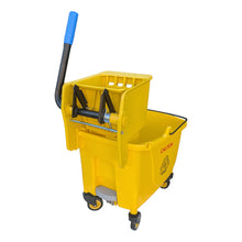 Load image into Gallery viewer, 32L Commercial Mop Bucket Floor Cleaning Trolley Rolling Janitorial Mop Bucket
